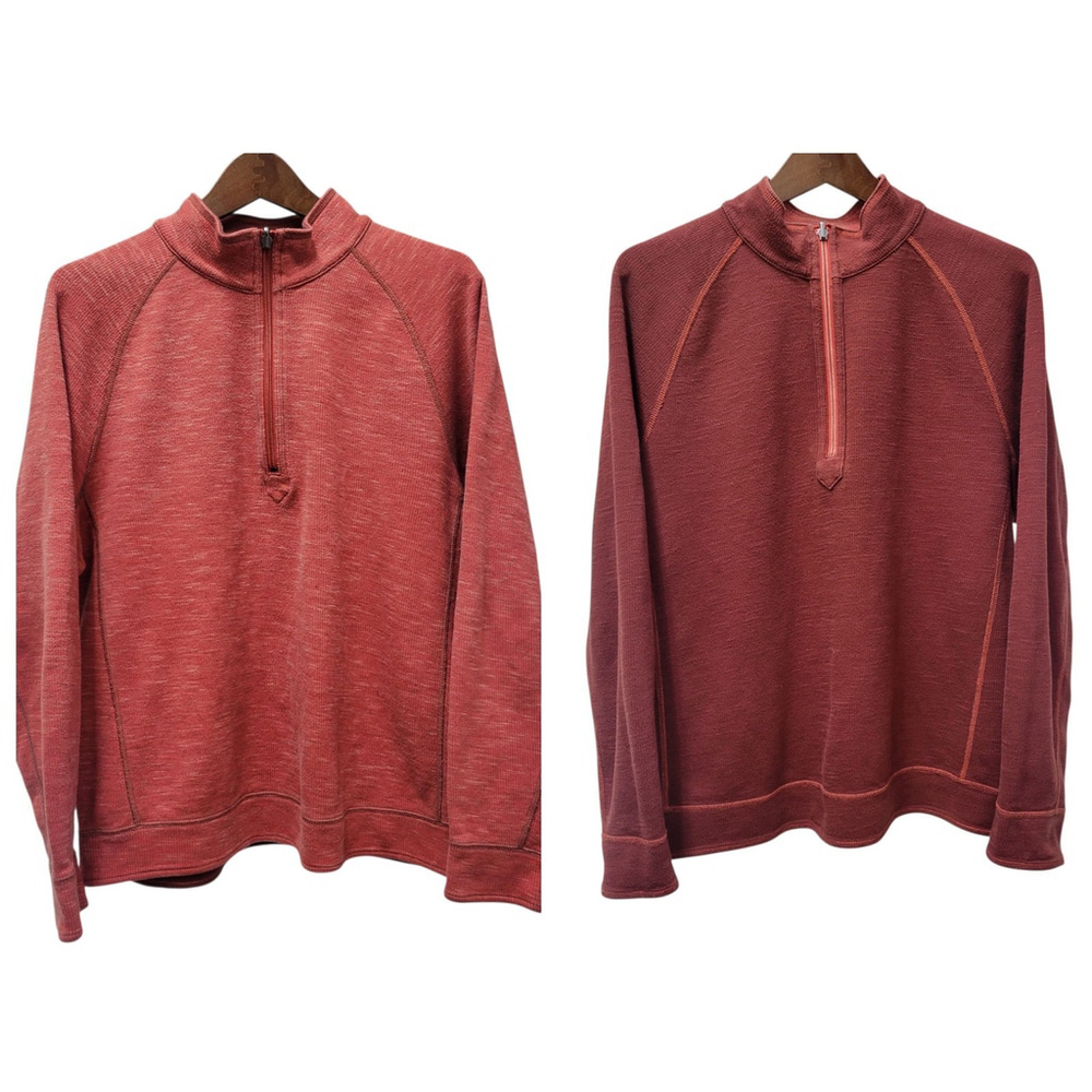 Tommy Bahama Men's Reversible Quarter-Zip Long-Sleeves Sweatshirt Size. Medium